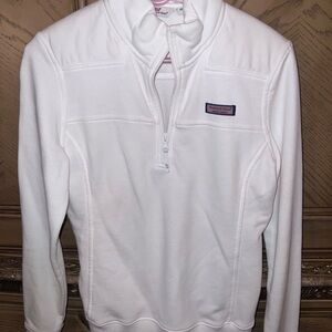 Vineyard Vines White Long Sleeve Polo Sweatshirt